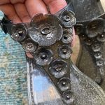 Coach women’s black sparkle floral logo jelly sandals, size 10M Photo 9