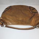 The Limited  Purse Hobo Shoulder Bag Brown Snakeskin Big Stud Silver Faux Leather Photo 2