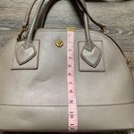 Anne Klein Atlas Billie Dome Satchel Purse Tan/Gray Photo 5
