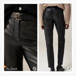 J.Crew  Kate Black Faux Leather Pants Photo 2