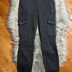 Spanx Stretch Twill Ankle Cargo Pants Washed Black Size Small Photo 5