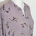 Hilary Radley  Light Purple Floral Blouse Size Medium Mauve Floral Top Photo 5