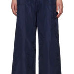 STAUD  Navy Blue Camila Trousers Lounge Pants Cargo Wide Leg Loose Pockets US 2 Photo 0