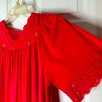 Vintage night‎ gown lace sleepwear Pink Size M Photo 2