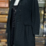 See By Chloe  Eyelet Lace Peacoat Womens SIze 6 Black Cotton Twee Coquette Italy Photo 0