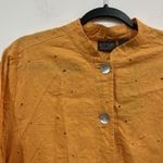 NWT Additions By Chico’s Orange Amici Eyelet Jacket Size 3/ XL Linen Blend Photo 1