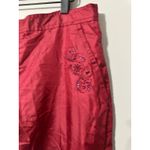 Oleg Cassini Y2K Red Beaded Track Pants Windbreaker Ankle Zip Lined Size L Photo 1