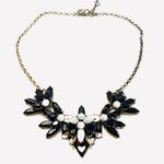 J.Crew  Crystal and Black Cluster Necklace Statement Necklace Photo 0