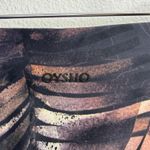 Oysho  Leggings Womens Medium Black Multi Palm Print Tropical Scalloped Gym Train Photo 7