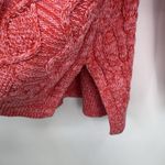 Pilcro Anthropologie  Jasmine Chunky Cable Knit Sweater Small Pink Cotton Blend Photo 3