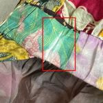 New with defects Alemais Hattie One Shoulder Silk Blend Patchwork Midi Dress 6 Photo 11