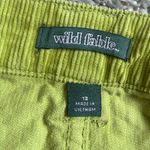Wild Fable  Chartreuse Neon Lime Green Corduroy Mini Skirt Fall Y2K Casual 12 Photo 1