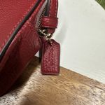 Coach  Pebble Leather Shoulder Bag Auth Red‎ Medium Women Photo 4