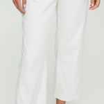 Babaton Aritzia The Group Womens Wide Leg Cotton Twill Walsh Pants Size 4 White Photo 0
