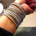 Boutique NEW 2 mm Platinum‎ Plated Stainless Steel 316L Stackable Guitar String Bracelets Photo 5