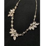 Ann Taylor  silver toned crystal statement necklace Photo 2