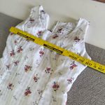 Vintage 90s Paris Sport Club White Floral Lace Back Fit and Flare Dress Large Photo 8