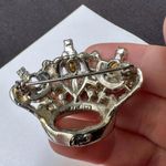 Vintage Signed Coro Rhinestone Royal Crown Brooch Pin Photo 3