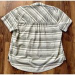 L.L. Bean Women’s Vented Button Down‎ Hiking Fishing Shirt Size XL Striped Gray Photo 2