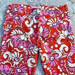 Trina Turk ♨️ Moss 2 Ankle Pants – Vibrant Red Multicolor Size 8 Photo 3