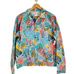  Castles of Disney Parks D23 Postage Stamps Denim Jacket Size L NEW Photo 0