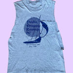 Vintage 80s Reunion graphic cut out tank top 🔥 Gray Size undefined Photo 0