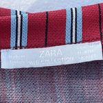 ZARA T4 Red White Blue Stripe Long Sleeve Crop Top Women XS Photo 1