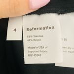 Reformation  Milla black long sleeve bustier neckline fit and flare dress. Size 4 Photo 4