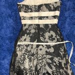 IvaNova Boutique Lace Overlay Strapless Elegant Black and Dress Size 6 Photo 9