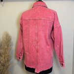 Black Label  Pink Acid Wash Spring Light Denim Jacket Photo 2