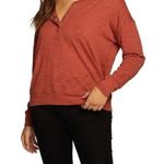Chaser Slub Jersey Long Sleeve Sheer Lightweight Burnt Orange Henley Size Small Photo 0