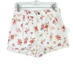American Eagle NWT  Floral Mom Short 3" Denim Hi-Rise White Size 6 NEW $50 Photo 1