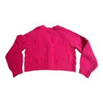 Altar'd State Hot Pink CROPPED CARDIGAN SWEATER Button Front Women MEDIUM V-Neck Photo 1