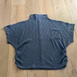 Zenana Outfitters Women’s Blue Waffle Knit Mock Neck Lounge Top Sz L Photo 2