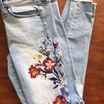 Universal Thread Jeans With Floral Print Blue Size 24 Photo 0