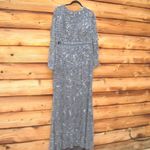 Mac Duggal  5124 Womens Dark Gray Beaded Long Sleeve Evening Gown Photo 5