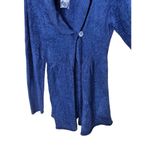 Newport News Vintage Blue Metallic V-neck Wrap Sweater L NWOT Photo 2
