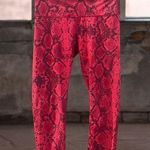 Lululemon Red Snake Skin print high waisted Cropped leggings Photo 0