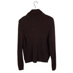 Ralph Lauren Vintage Lauren Women's Shawl Collar Cable Knit Cardigan Brown XL Photo 1