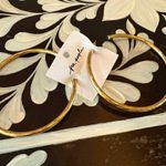 Free People  Aged Gold Large Hoop Earrings Photo 0