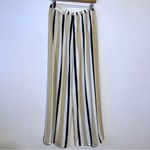Soft Surroundings  tan and black stripe open split wide leg pants size M NWT Photo 1