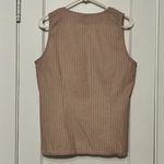 Flax  button front vest blouse size small orange striped retro quirky cotton Photo 2