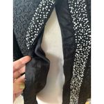Vintage Old Money Black Silk Faux Pearl Trim Beaded Blazer Evening Jacket Size M Photo 4