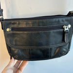 Fossil ‎ Black Pebble Leather Crossbody Purse Photo 3