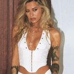 Princess Polly White Halter Top Photo 0