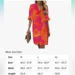 Amazon NWT Large Shift V Neck Short Sleeves Solid Color Casual Flowy Christmas Dress Photo 5