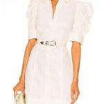 Frame  Gillian Puff Sleeve Cotton Mini Dress in Cream/Ecru size Small $398 NWT Photo 2