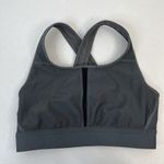 Under Armour Sz S Sports Bra Printed Double Layer Heatgear Scoop Neck Cross Back Photo 6