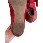 Jeffrey Campbell Vintage Style Red Suede Mary Jane Wedges Size 6 Photo 4
