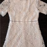 Womans Mocha Elegant Casual Skirt Cream White Dress Size Small Photo 1